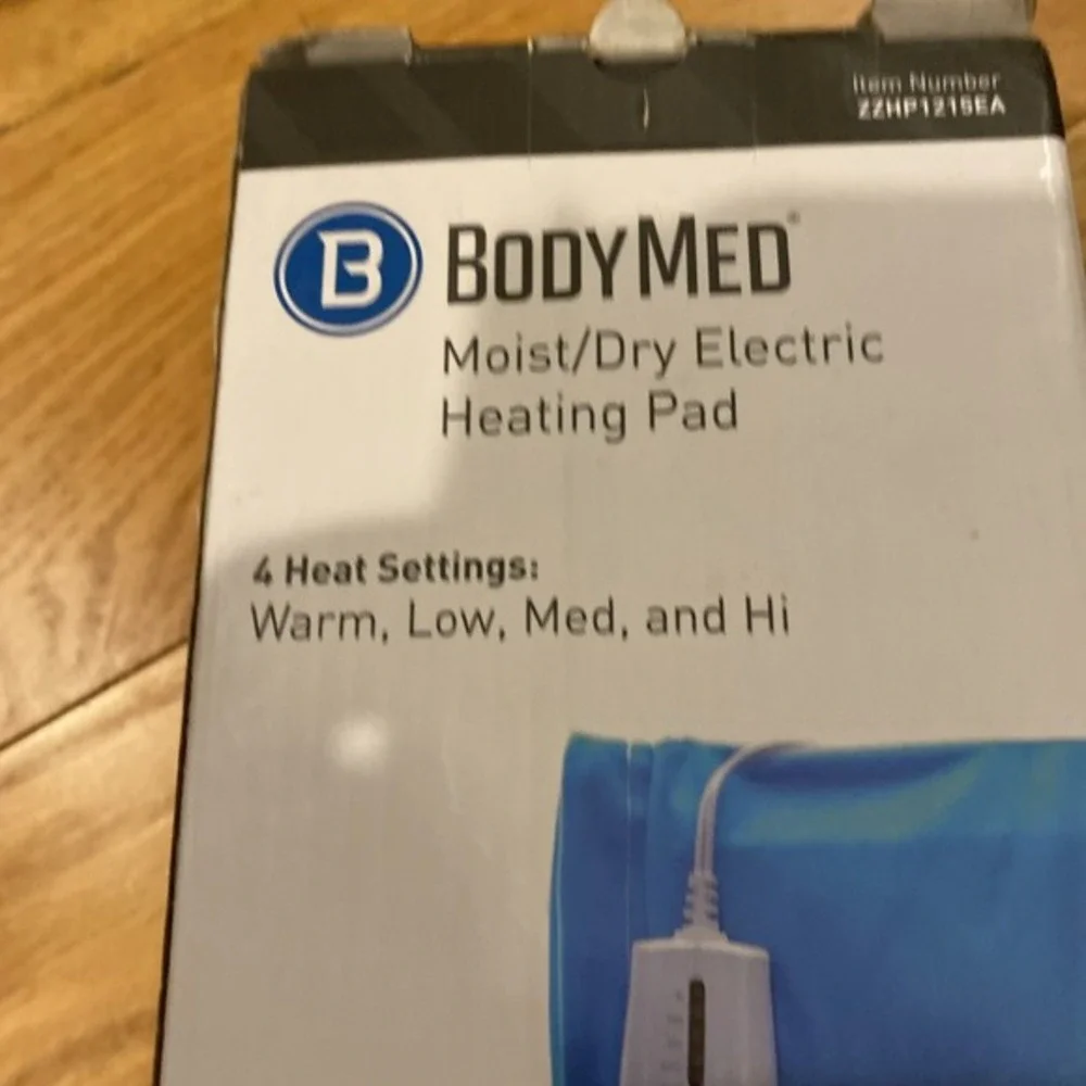 BodyMed Moist/Dry Electric Heating Pad‎ 4 Heat Setting Warm, Low, Med and Hi New